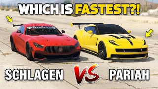 GTA 5 ONLINE  PARIAH VS SCHLAGEN GT WHICH IS FASTEST [upl. by Aicinet236]