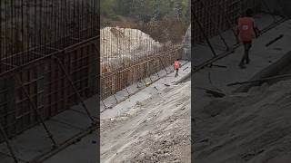 Retaining wall work civilengineering construction shorts [upl. by Charity]