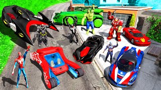 Collecting SUPERHERO CARS in GTA 5 [upl. by Skurnik607]