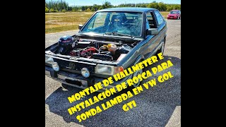 Montaje de Hallmeter e instalación de rosca para sonda lambda en VW Gol GTi  aislación de múltiple [upl. by Adriene]