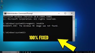 Fix REAGENTCEXE  The windows Re image was not found in Windows 11  10  fix reagentc enable Error [upl. by Lilia]