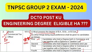 TNPSC GROUP 2 NOTIFICATION 2024DCTO POST DOUBTStnpscgroup2 [upl. by Solrac145]