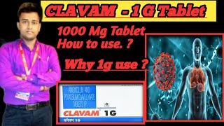 Clavam 1g tablet  Amoxicillin 875 mg and Potassium Clavulanate 125 mg tablet uses in hindi [upl. by Nosnehpets]