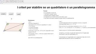 Criteri per stabilire se un quadrilatero è un parallelogramma [upl. by Nevak]