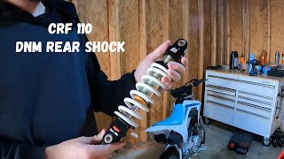 CRF 110 DNM Rear Shock Install Tutorial [upl. by Torruella]