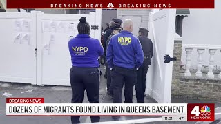 Dozens of migrants found living in Queens basement  NBC New York [upl. by Casey133]