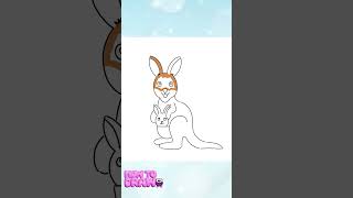 How to Draw a Cute Kangaroo and Joey 🦘💕  Easy StepbyStep Drawing Tutorial for Kids amp Beginners [upl. by Acenom]