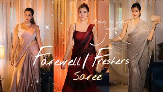 Ready to Wear Saree from Amazon Pre Stitched Saree for Farewell Freshers  Amazon Saree Haul 2024 [upl. by Zevahc180]