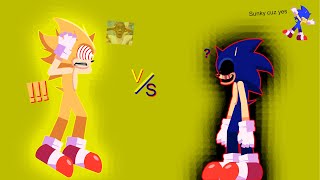 Fleetway sonic vs sonicEXE [upl. by Aratihc]