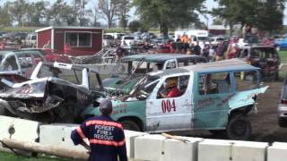 Forest Fair 2011 Demolition Derby Heat 5 Vans  1 Truck [upl. by Noell]