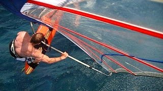 Windsurfing Lanzarote Playa de las Cucharas Part 1  GoPro Hero surfen [upl. by Khudari768]