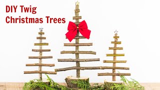 Quick and Easy Twig Christmas Tree Craft [upl. by Egdirdle]