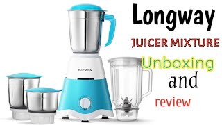 longway juicer mixer grinder  longway juicer mixer grinder review  ganga tech [upl. by Enutrof348]