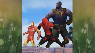 SpiderMan Tiktok Vs Iron Man Vs Thanos NukaandNiku shorts [upl. by Armillda242]