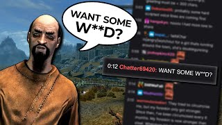 Skyrim but Twitch Chat Voices All NPCs Custom Mod [upl. by Elvyn381]