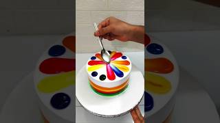 1kg So Yummy Strawberry Cake Rainbow Colour shortsfeed cake shorts youtube cakedesign food [upl. by Atlee]