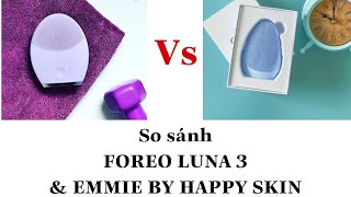 So sánh độ mềm của gai silicon máy rửa mặt Emmie và Foreo Luna 3 [upl. by Wandie344]