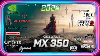 Nvidia MX350 in 30 GAMES  2024  Laptop Benchmarks [upl. by Derek7]