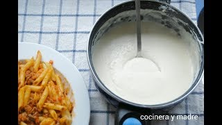 Receta salsa bechamel o salsa blanca [upl. by Thorlie]