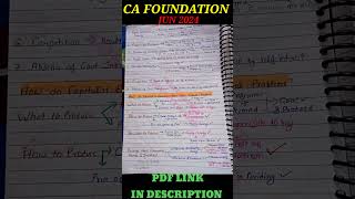 Nature amp Scope Of Business Economics  Chapter 1 Hand Written Notes CA FOUNDATION June 2024 ca [upl. by Ennayram]