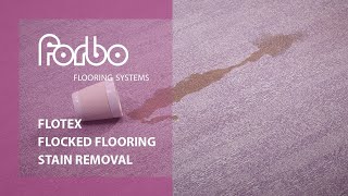 How to Remove Stains from Flotex  Forbo Flooring Systems UK [upl. by Aedrahs]