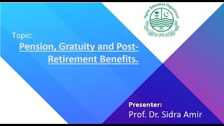 Pension Gratuity and PostRetirement Benefits [upl. by Weidar]