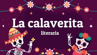 Calaverita literaria  Calaveritas para niños 1 [upl. by Eyar]