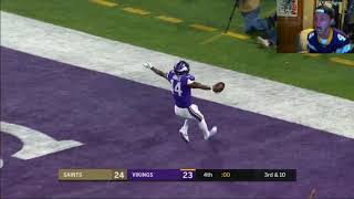 LIVE REACTION GAME WINNING TD VIKINGS VS SAINTS [upl. by Ashia67]