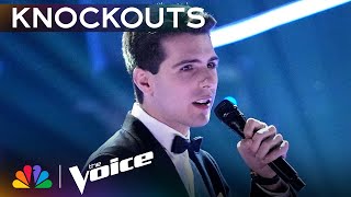 Edward Prebles Voice Is Classic Perfection on quotSend In the Clownsquot  The Voice Knockouts  NBC [upl. by Aicac]