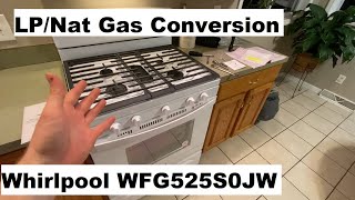 Whirlpool OvenRange LP and Natural Gas conversion  Model WFG525SOJW [upl. by Earleen698]