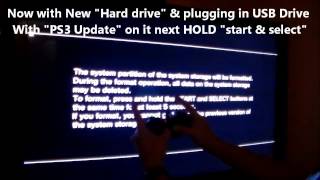 HOW TO FIX PS3  NEW HARD DRIVE amp UPDATE INSTALL [upl. by Alemat767]