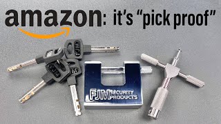 1384 Amazon Says It’s “Pick Proof” FJM Shutter Lock [upl. by Ronnica]