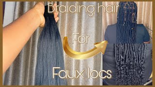 HOW TO  LONG BOHEMIAN FAUX LOCS USING BRAIDING HAIR  NO CROCHET NEEDLE  TOSTOS TV [upl. by Chon]