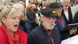 Pau  les chanteurs vignerons du VicBilh chantent quotMon beau sapinquot aux Halles [upl. by Winikka942]