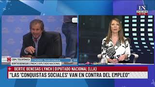 Bertie Benegas Lynch quotLas conquistas sociales van en contra del empeloquot [upl. by Caryn]