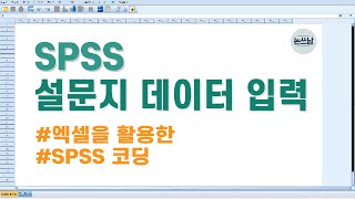 설문지 데이터 입력  엑셀을 활용한 spss 코딩spss 코딩 설문지 코딩 코딩틀 엑셀 코딩 [upl. by Schlesinger]