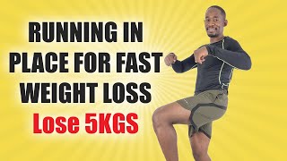 20 Minute RUNNING IN PLACE WORKOUT for Fast Weight Loss [upl. by Orteip]