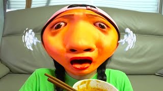 COMPARISON DONA 도나 Mukbang Fire Spicy Noodle 불닭볶음면 먹방 Dona Animation [upl. by Retloc100]