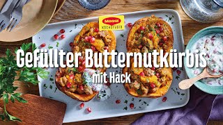 Gefüllter Butternutkürbis mit Hack [upl. by Aimaj]