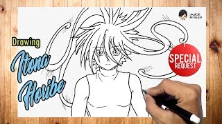 Drawing Itona Horibe from Assassination Classroom [upl. by Sola300]