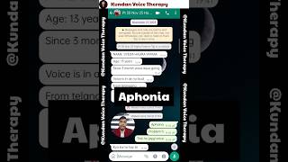 Aphonia Voice Problem Solve in 1day  How to cure Aphonia vocalfold [upl. by Mccready]