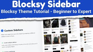 Blocksy Sidebar  Blocksy Theme Tutorial  Beginner to Expert [upl. by Dee Dee]