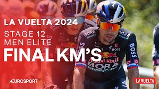 MAGNIFICENT WIN 👏  La Vuelta a España Stage 12 Final Kilometres  Eurosport Cycling [upl. by Hamimej]