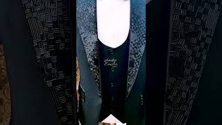 Designer Black Tuxedo And Crystal Bead On Lapel darkwear fashion [upl. by Yanrahs522]