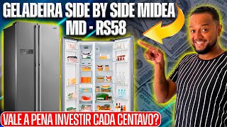 🤑 GELADEIRA MIDEA SIDE BY SIDE  MD RS58  528 LITROS  VALE A PENA CADA CENTAVO ✅ [upl. by Avot]