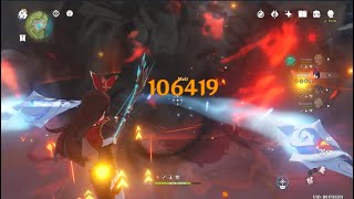 Genshin Impact  I do 100k Critical Damage with Amber  AR46 [upl. by Alexandra]