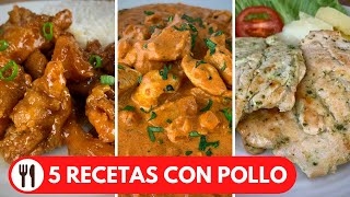 5 RECETAS CON POLLO FACILES Y RAPIDAS DE HACER [upl. by Tirrag]