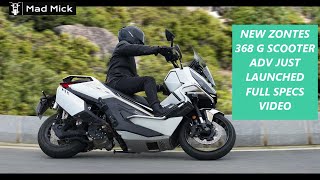 NEW ZONTES 368 G SCOOTER ADV JUST LAUNCHED FULL SPECS VIDEO [upl. by Newmann]