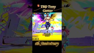 TBD Tony Gamer 6th anniversary🥳🎉 6 years old player❣️ 500k view 😲 gaming freefire trending view [upl. by Llertram]