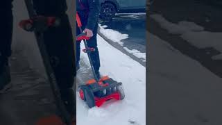 Cordless electric snow shovel 40V with wheels [upl. by Johnsten]